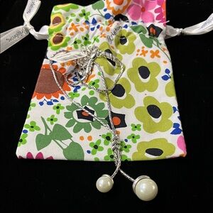 1632 Brighton Silver Necklace with Pearl Accents